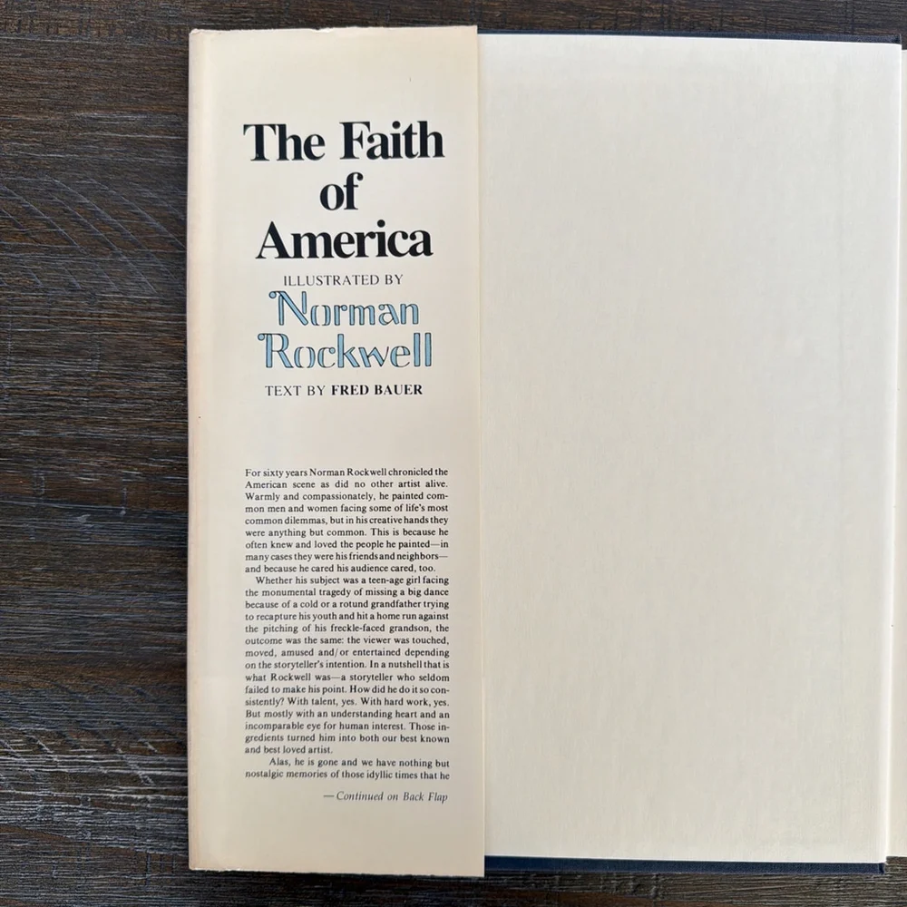 The Faith of America by Norman Rockwell Vtg 1980 HC/DJ